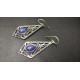 Boucles D'Oreilles Pendantes Dorées Avec Pierres De Lapis Lazuli
