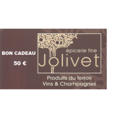 BON CADEAU 50 € - EPICERIE FINE JOLIVET