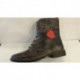 GROOVIZZ de KICKERS boot's ou chaussures montantes en cuir noir gris