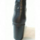 TON 145 Bottine Femme cuir noir clous talon bottier