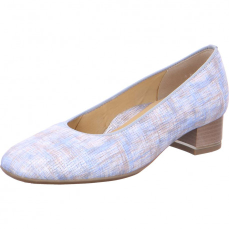 Escarpin GRAZ gris bleu ciel irise ballerine 11838 de ARA femme coloree