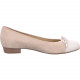 Bari Ballerines de ARA 43721 Cuir  beige/bout beige cloud camel, talon cubain, noeud décolleté