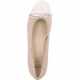 Bari Ballerines de ARA 43721 Cuir  beige/bout beige cloud camel, talon cubain, noeud décolleté