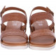 Sandales  ARA compensées VALENCIA 28204-05  Nu pied Cuir Gold croco marron avec boucle