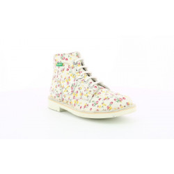 Chaussures Mixte KICK COL mi montantes à lacet Fleurs/jaune/rouge multicolore 860831-30-2 KICKERS