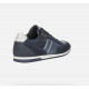 Baskets ou sneakers pour homme de GEOX confortable design en cuir/nubuck Bleu Marine avec lacet +zip RENAN