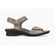 Sandales nu pieds confortable compensés PATTIE de MEPHISTO Cuir Blanc/Argent