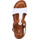 Nu-pieds KRETA CUIR cognac/blanc sandales technologie HighSoft 12-23610-06