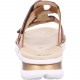 Mules ARA Tampa  12-47210-73 motif cognac whisky talon compensé semelle blanche sport