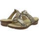 Mules femme Hawaii Beige/Reptile ARA 12-27270-81 compensées Hightsoft Velcro’s et bijoux