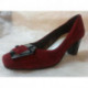 Escarpin Cuir Velours Cerise Rouge PANACHE JB MARTIN Talon de 8cm Femme