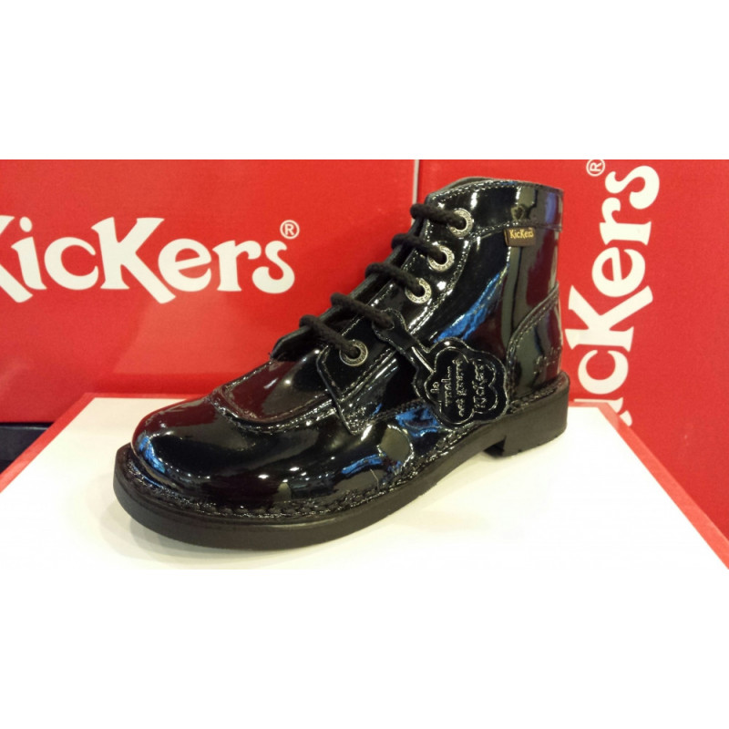Kickers vernis noir femme top