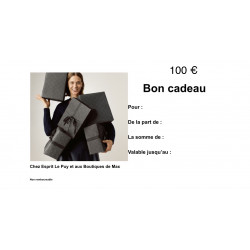 100€ Bon cadeau  Les boutiques de Max où Esprit Plaisir d’offrir 20€ - 50€ - 100€ - 150€ et 200€