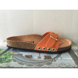 Mule 3523-3 La Maison de l’Espadrille  ORANGE 1 boucle claquette femme mode