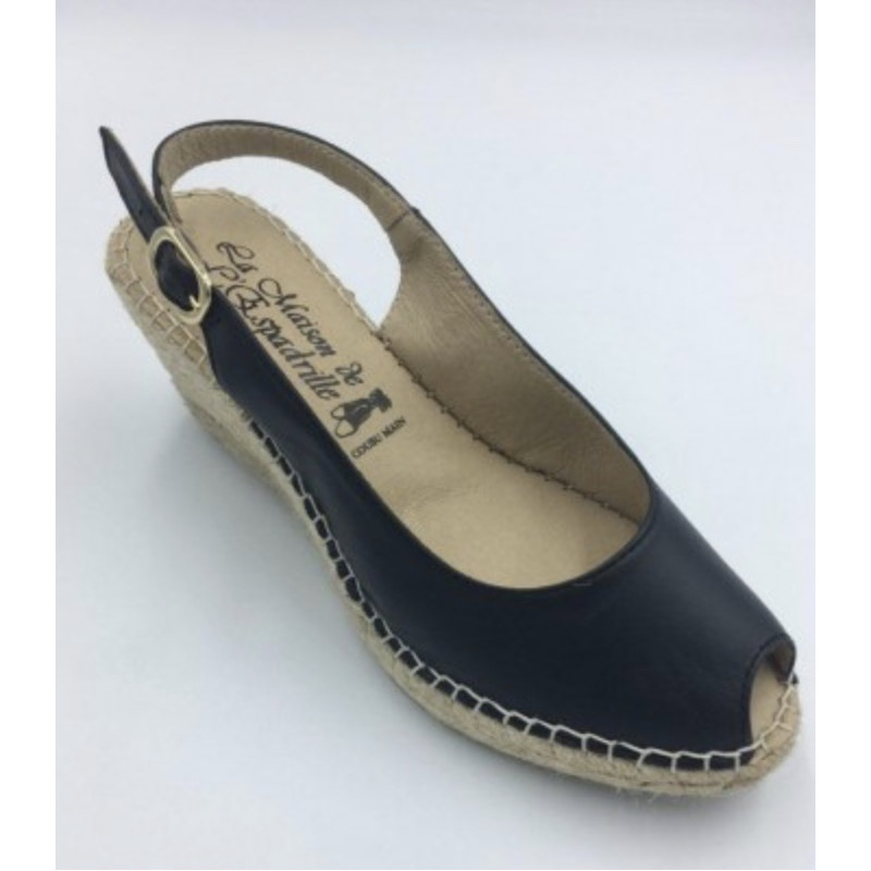 bout ouvert bride arri re 950 2 Maison de L Espadrille cuir Marine