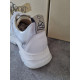 Sport femme chic DLSPORT 5064 Cuir Blanc/mèche résille Blanc/Effets Métallisés lacet, zip   Cuir
