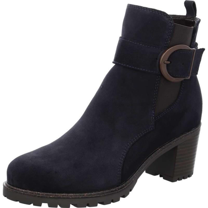 Bottine femme MANTOVA 47371 62 Cuir velours bleu Marine Hightsoft