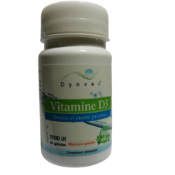 DYNVEO - Vitamine D3 végétale 2000 Ul - 60 gélules