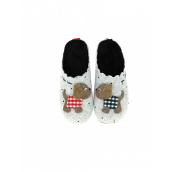 Mule Pantoufle pour femme 9057  feutre motif CHIEN  Maison de l’Espadrille