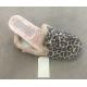 Mule d'interieur plate façon ANAIS 101 LEOPARD chaîne mocassin coup de pied