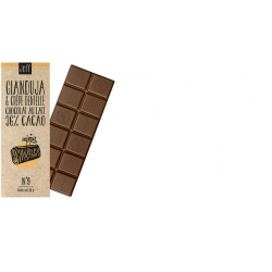 Tablette N°9 Chocolat au Lait 36%, Noisettes, Gianduja et Crêpe Dentelle