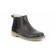 Boots KICKERS NYCCO cuir noir fantaisie Femme zip + élastique