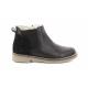 Boots KICKERS NYCCO cuir noir fantaisie Femme zip + élastique