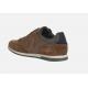 Baskets ou sneakers pour homme de GEOX U164GE  confortable design en cuir/nubuck Cognac avec lacet +zip RENAN