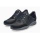 Mephisto chaussures confortables lacets zip femme YLONA noir/ métal basket sport chic