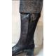 Botte femme JB MARTIN Veau Bolero Cuir Noir/Noir Revers Veau Croco BANKS  talon de 4.5cm