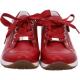 Baskets OSAKA de ARA cuir Rouge lacet rouge 34587-10 zip