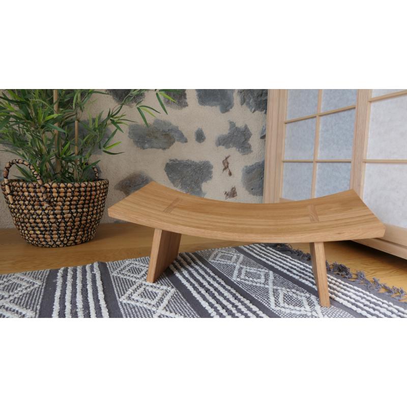 Banc de méditation en bois - noir