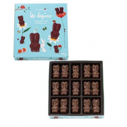 Lapins guimauve de Pâques enrobés de chocolat au lait 280g - Jeff de Bruges