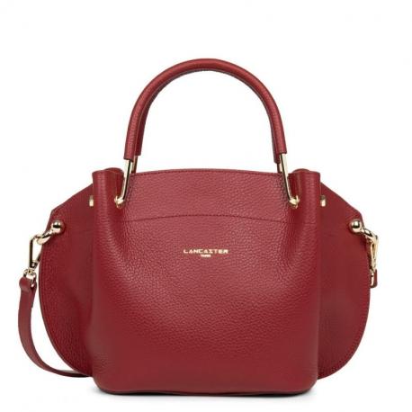Sac à Main Lancaster Louisa Foulonné Double Rouge/Carmin