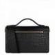 Sac Pochette Lancaster Exotic Croco Lee Noir