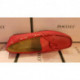 Mocassin de PASCUCCI 1501 en cuir grainé rouge souple, plat tout en cuir style « Tod’s »