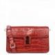 Sac Pochette Lancaster Exotic Croco Rouge