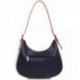 Sac Besace Lancaster Constance Bleu foncé/Corail/Naturel