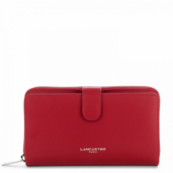 Portefeuille compagnon Lancaster Smooth Rouge