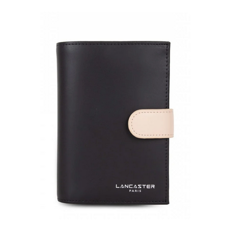 Porte cartes Lancaster Smooth Noir/Nude Clair/Nude Foncé