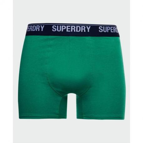 Lot de deux boxers en coton biologique Dual Logo SUPERDRY