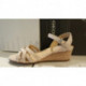 D LUPE E de GEOX ou D 6283 E nu pied semi compensé pour femme avec bride