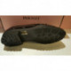 1830 de chez PASCUCCI en cuir vernis noir plateau fantaisie + pompons semelle crantée caoutchouc