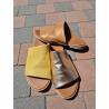 Sabot ou mule talon plat SISSI de LUNE ET L’AUTRE Cuir Jaune Femme