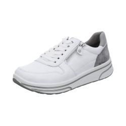 Basket semelle épaisse, à lacet + zip Sapporo blanc/kaki 32440-19