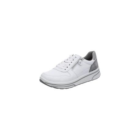 Basket semelle épaisse, à lacet + zip Sapporo blanc/kaki 32440-19 Basket semelle épaisse, à lacet + zip Sapporo blanc/kaki 32440-19