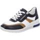 Baskets 18414-05 ARA NEAPEL Cuir Marine/Blanc/Gold Baskets chics et modernes avec talon compensé double zip