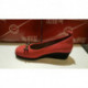 Ballerine de JMG HOUCKE compensée, noeud BALLET Nubuck  rouge