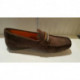 Mocassin GEOX U SNAKE MOC F ou U 7207 F en nubuck marron CHOCOLATE patte mocassin colorée homme