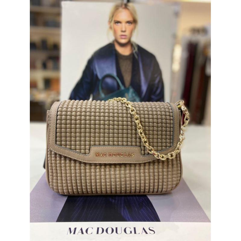 SAC BANDOULIERE KIRIBAT BRYA S MAC DOUGLAS GRIS TAUPE MAROQUINERIE LIKA